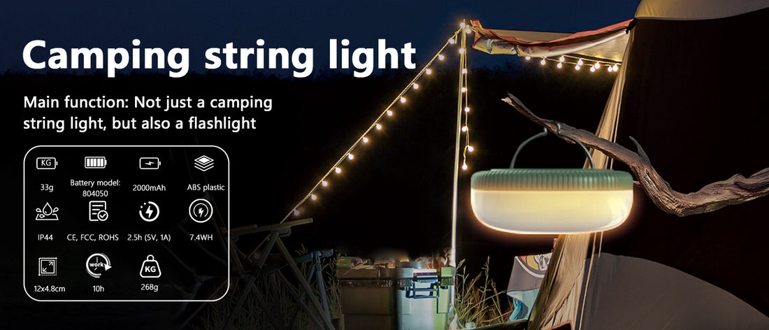 Let the string light Illuminates your tent!