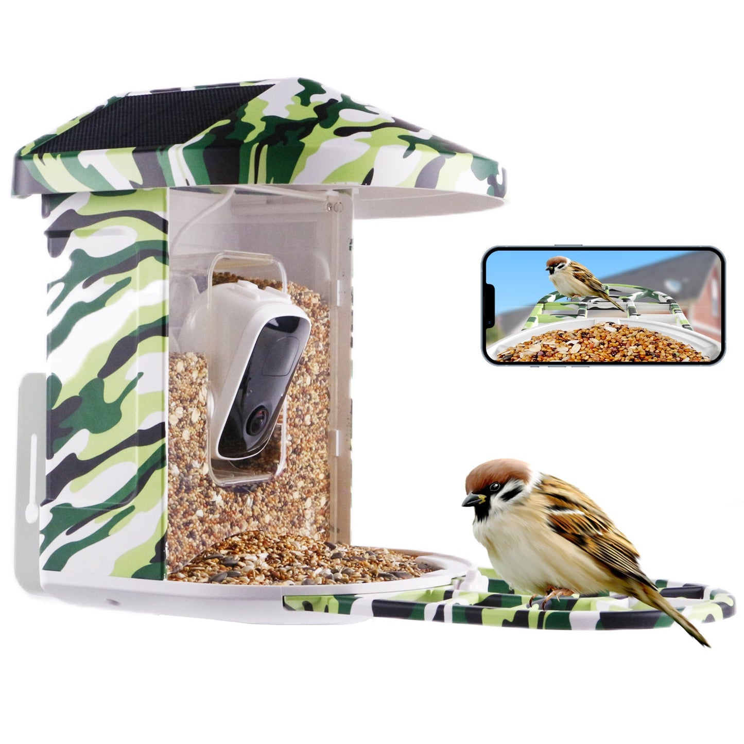 Smart Bird Feeder with Camera, 1080P HD Bird Watching Camera