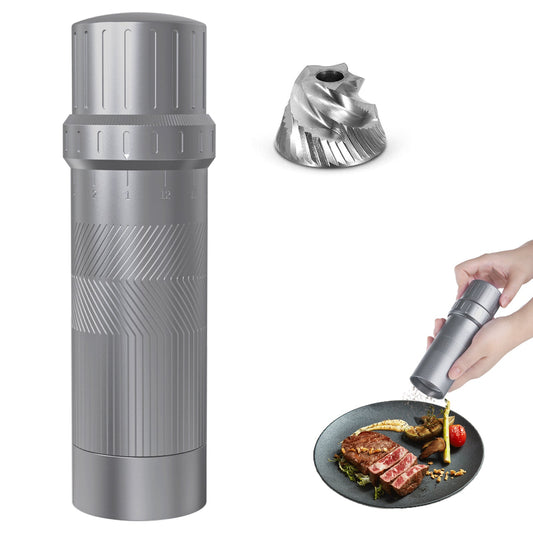 Professional Pepper Grinder Mill,Heavy Duty High Output Aluminum Pepper Mill