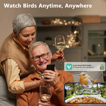 Smart Bird Feeder with Camera, 1080P HD Bird Watching Camera