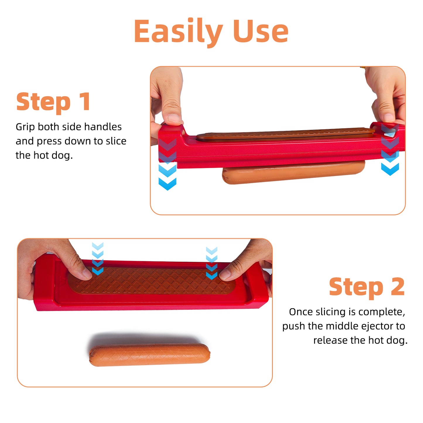 WhiteRhino Hot Dog Slicer，Sausage Cutter Slicing Tool for Grilling,BBQ