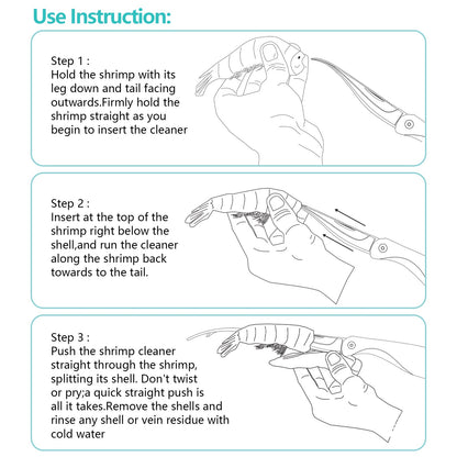 Shrimp Deveining Tool,Shrimp Deveiner with Sharp Stainless Steel Blade
