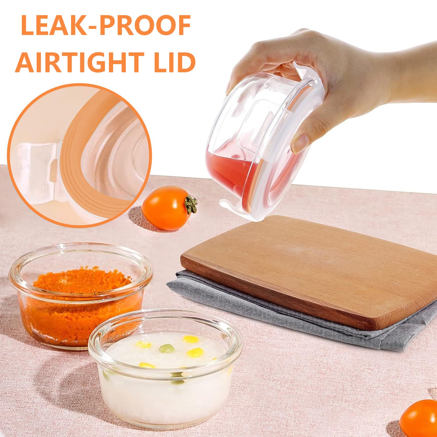 Whiterhino 7oz Glass Baby Food Containers, 12 Pack Baby Food Jars with Lids Leakproof, Stackable Baby Food Storage Containers Freezer Safe, Baby Bullet Containers for Fruit Purees and Vegetable Mashes