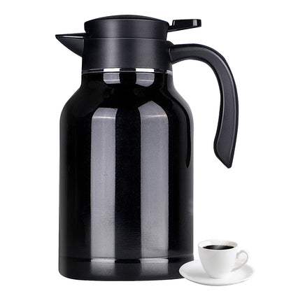 WhiteRhino 68oz Thermal Coffee Carafe,Black Coffee Carafes for Keeping Hot,Thermos Beverage