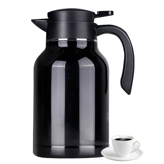 WhiteRhino 68oz Thermal Coffee Carafe,Black Coffee Carafes for Keeping Hot,Thermos Beverage